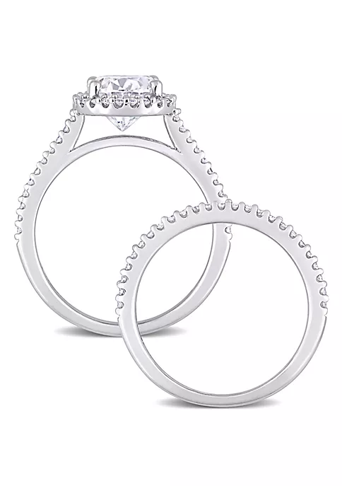 Brand new ๐ Lab Created 2 CT DEW Oval-Cut Moissanite and 1/3 CT TW Diamond Bridal Set in 14k White Gold by Belk & Co. ๐ฅ 3 Brand new ๐ Lab Created 2 CT DEW Oval-Cut Moissanite and 1/3 CT TW Diamond Bridal Set in 14k White Gold by Belk & Co. ๐ฅ - Image 3