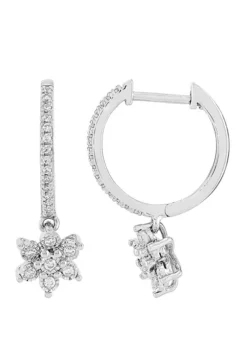 Cheapest 🤩 1/10 ct. t.w. Diamond Hoop Earrings in Sterling Silver by Belk & Co. 🛒 -DealsBelk & Co. Store Belk 7182