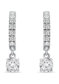 Best reviews of 🔥 1.45 ct. t.w. White Topaz Huggie Hoop Drop Earrings, Sterling Silver by Belk & Co. 👏 -DealsBelk & Co. Store Belk 7201