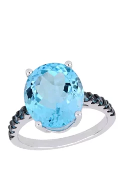 Best reviews of ⌛ 10.2 ct. t.w. Sky and London-Blue Topaz Ring in Sterling Silver by Belk & Co. 👍