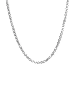 Buy 🤩 Stainless Steel 3MM Rolo Chain Necklace, 30” Length by Belk & Co. 💯