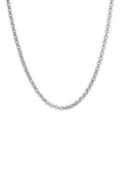 Buy 🤩 Stainless Steel 3MM Rolo Chain Necklace, 30” Length by Belk & Co. 💯 -DealsBelk & Co. Store Belk 7208