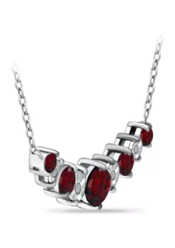 Brand new 🔥 1.02 ct. t.w. Garnet and Diamond Necklace, Sterling Silver by Belk & Co. 🤩 -DealsBelk & Co. Store Belk 7227