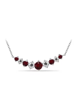 Brand new 🔥 1.02 ct. t.w. Garnet and Diamond Necklace, Sterling Silver by Belk & Co. 🤩 -DealsBelk & Co. Store Belk 7229