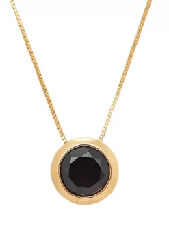 Coupon 😍 1.15 ct. t.w. Onyx Necklace In 10k Yellow Gold by Belk & Co. ✨ -DealsBelk & Co. Store Belk 7255