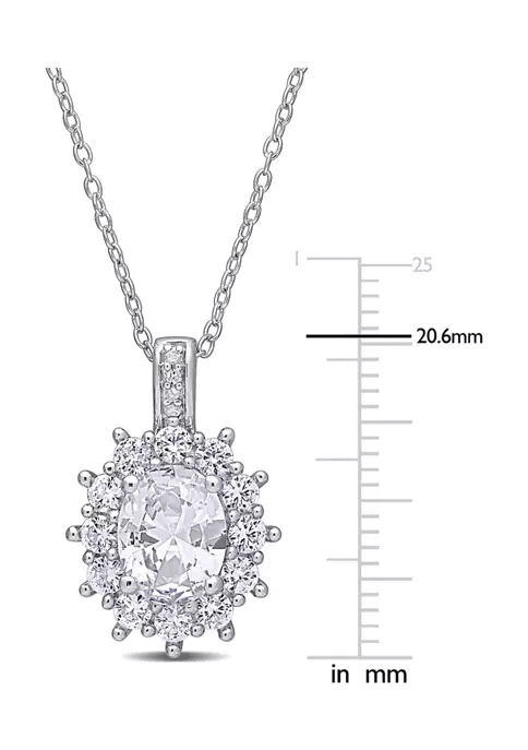 Coupon โ 4 ct. t.w. Created White Sapphire and Diamond Accent Oval Necklace in Sterling Silver by Belk & Co. ๐ 2 Coupon โ 4 ct. t.w. Created White Sapphire and Diamond Accent Oval Necklace in Sterling Silver by Belk & Co. ๐ - Image 2
