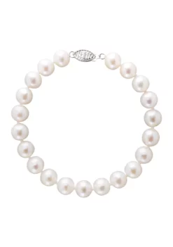 Promo 💯 14K Yellow Gold and Freshwater Pearl Statement Bracelet by Belk & Co. ✔️