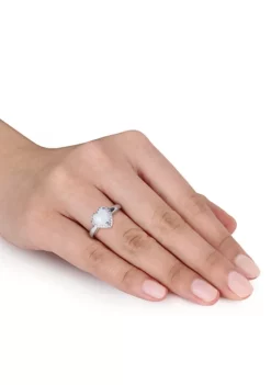 Coupon 🎁 Sterling Silver Heart Opal Ring by Belk & Co. 😀 -DealsBelk & Co. Store Belk 7287