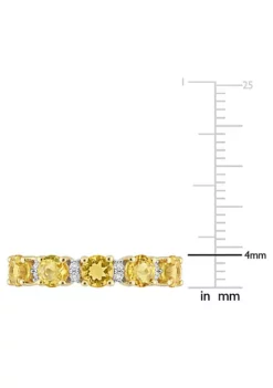 Best reviews of 🔔 Citrine and White Topaz Semi Eternity Ring in Yellow Gold Plated Sterling Silver by Belk & Co. 🔔 -DealsBelk & Co. Store Belk 7303