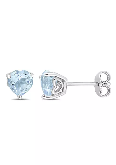 Cheapest ⭐ 2 CT TGW Heart Shape Sky-Blue Topaz Stud Earrings in Sterling Silver by Belk & Co. 😍 1 Cheapest ⭐ 2 CT TGW Heart Shape Sky-Blue Topaz Stud Earrings in Sterling Silver by Belk & Co. 😍