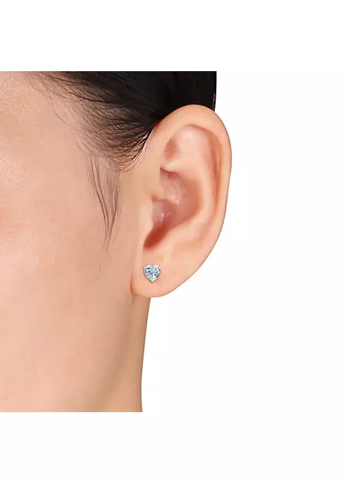 Cheapest ⭐ 2 CT TGW Heart Shape Sky-Blue Topaz Stud Earrings in Sterling Silver by Belk & Co. 😍 3 Cheapest ⭐ 2 CT TGW Heart Shape Sky-Blue Topaz Stud Earrings in Sterling Silver by Belk & Co. 😍 - Image 3