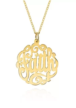 Outlet โ 10k Yellow Gold Faith Monogram Pendant by Belk & Co. ๐คฉ