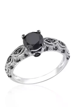 Promo 🤩 1.25 ct. t.w. Black Diamond Engagement Ring in 10k White Gold by Belk & Co. 🤩 -DealsBelk & Co. Store Belk 7347