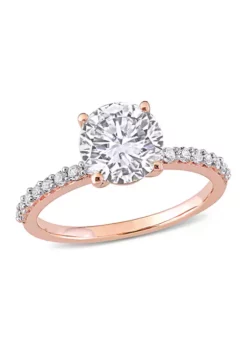 Wholesale 🤩 2.75 ct. t.w. Created White Sapphire Engagement Ring in 10K Rose Gold by Belk & Co. 😉 -DealsBelk & Co. Store Belk 7357