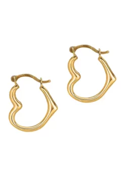 Best Sale 😍 10KY Heart Hoop Earring by Belk & Co. 🥰 -DealsBelk & Co. Store Belk 7360
