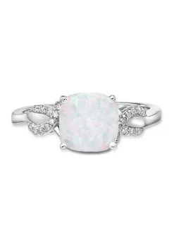 Best deal 💯 Lab Created 1.1 ct. t.w. Created Opal and Diamond Accent Pendant in Sterling Silver by Belk & Co. 🥰 -DealsBelk & Co. Store Belk 7369