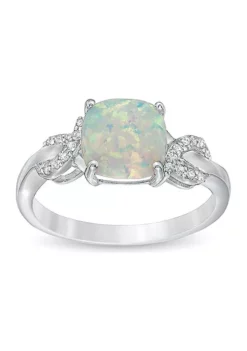 Best deal 💯 Lab Created 1.1 ct. t.w. Created Opal and Diamond Accent Pendant in Sterling Silver by Belk & Co. 🥰 -DealsBelk & Co. Store Belk 7370