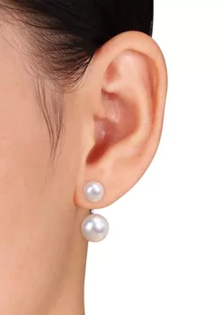 Brand new 😀 Cultured Freshwater Pearl Earrings with Jackets in Sterling Silver by Belk & Co. ⌛ -DealsBelk & Co. Store Belk 7376