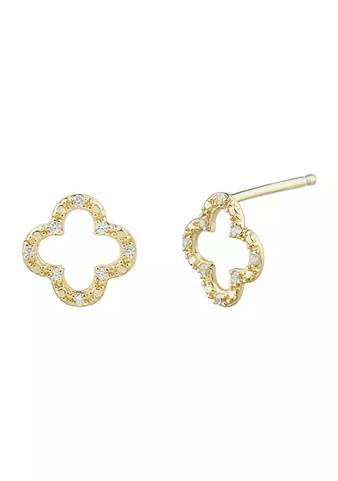 Brand new ⌛ 1/10 ct. t.w. Diamond Earring in 10K Yellow Gold by Belk & Co. 🎁 1 Brand new ⌛ 1/10 ct. t.w. Diamond Earring in 10K Yellow Gold by Belk & Co. 🎁