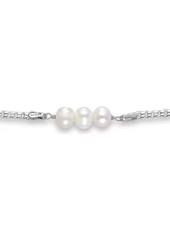 Brand new 🤩 Fresh Water Pearl Curb Chain Bracelet, Sterling Silver by Belk & Co. 👏 -DealsBelk & Co. Store Belk 7388
