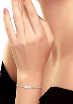 Brand new 🤩 Fresh Water Pearl Curb Chain Bracelet, Sterling Silver by Belk & Co. 👏 -DealsBelk & Co. Store Belk 7389