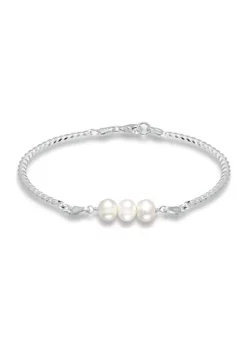 Brand new 🤩 Fresh Water Pearl Curb Chain Bracelet, Sterling Silver by Belk & Co. 👏 -DealsBelk & Co. Store Belk 7390