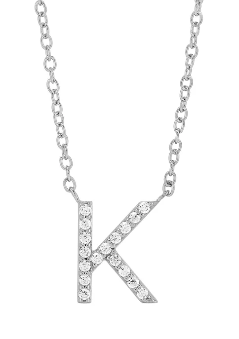 Budget ❤️ 1/10 ct. t.w. Diamond Initial Necklace in Sterling Silver with 18" Cable Chain by Belk & Co. 🔥 15 Budget ❤️ 1/10 ct. t.w. Diamond Initial Necklace in Sterling Silver with 18" Cable Chain by Belk & Co. 🔥 - Image 15