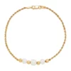 Promo 🔔 Button White Pearl Bead Bracelet in 10K Yellow Gold by Belk & Co. 🧨