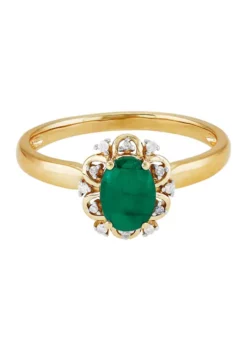 New ๐ 1/10 ct. t.w. Diamond and Emerald Ring in 10K Yellow Gold by Belk & Co. โจ 7 New ๐ 1/10 ct. t.w. Diamond and Emerald Ring in 10K Yellow Gold by Belk & Co. โจ -DealsBelk & Co. Store Belk 7455