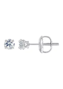 Budget 🥰 1/3 ct. t.w. Diamond Stud Earrings in 14K White Gold by Belk & Co. 🧨