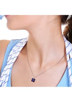 Best reviews of ✔️ 3.06 ct. t.g.w. Created Blue Sapphire Solitaire Pendant with Chain in Sterling Silver by Belk & Co. 😍 -DealsBelk & Co. Store Belk 7472