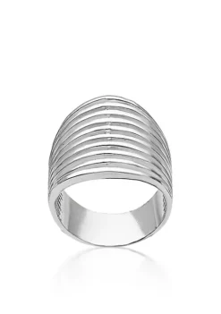Brand new 😍 Sterling Silver Wide Ribbed Ring by Belk & Co. 🎉 -DealsBelk & Co. Store Belk 7491