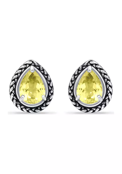 Budget ๐ 2.5 ct. t.w. Citrine Stud Earrings, Sterling Silver by Belk & Co. ๐ 4 Budget ๐ 2.5 ct. t.w. Citrine Stud Earrings, Sterling Silver by Belk & Co. ๐ - Image 4