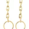 Coupon 🎁 Cable Chain with Open Circle Dangle Earrings in 10K Yellow Gold by Belk & Co. ✔️