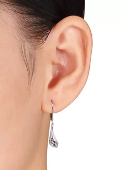 Best Pirce ❤️ Diamond Calla Lilly Earrings in Sterling Silver by Belk & Co. 👏 -DealsBelk & Co. Store Belk 7551