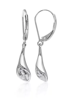 Best Pirce ❤️ Diamond Calla Lilly Earrings in Sterling Silver by Belk & Co. 👏 -DealsBelk & Co. Store Belk 7552
