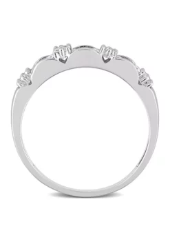 Wholesale 🌟 3/8 ct. t.w. Created Moissanite Semi-Eternity Ring in Sterling Silver by Belk & Co. 🧨 -DealsBelk & Co. Store Belk 7571