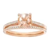 Best reviews of ✨ 1 ct. t.w. Morganite and 1/7 ct. t.w. Diamond Bridal Set Ring in 10K Rose Gold by Belk & Co. 😍