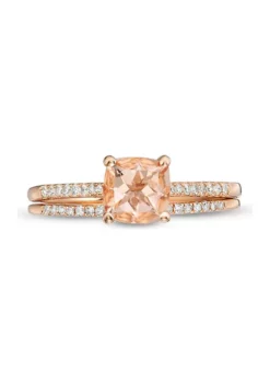 Best reviews of ✨ 1 ct. t.w. Morganite and 1/7 ct. t.w. Diamond Bridal Set Ring in 10K Rose Gold by Belk & Co. 😍 -DealsBelk & Co. Store Belk 7589