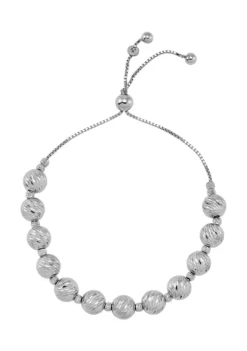 Best deal 😀 Beaded Bolo Bracelet in Sterling Silver by Belk & Co. 🔥 -DealsBelk & Co. Store Belk 7632
