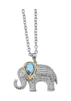 Cheap ❤️ 1 ct. t.w. Blue Topaz and 1/10 ct. t.w. Diamond Elephant 17-inch Necklace in Sterling Silver and 14K Gold Accent by Belk & Co. 👏 7 Cheap ❤️ 1 ct. t.w. Blue Topaz and 1/10 ct. t.w. Diamond Elephant 17-inch Necklace in Sterling Silver and 14K Gold Accent by Belk & Co. 👏 -DealsBelk & Co. Store Belk 7647