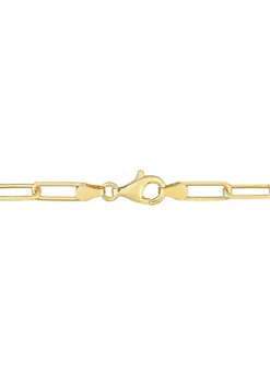 Flash Sale 😍 5MM Diamond Cut Paperclip Chain Bracelet in 18k Yellow Gold Plated Sterling Silver, 9" by Belk & Co. 🎁 -DealsBelk & Co. Store Belk 7667