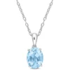 Discount 😍 2.5 ct. t.g.w. Sky Blue Topaz Solitaire Pendant with Chain in Sterling Silver by Belk & Co. ✔️
