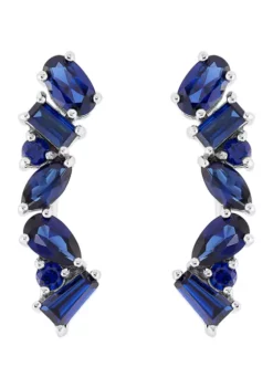 Cheapest 🤩 Lab Created Sapphire Earrings in Sterling Silver by Belk & Co. 🔔