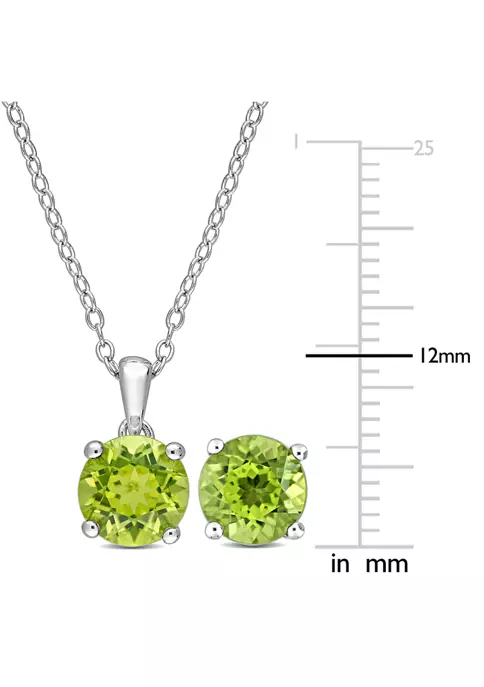 Flash Sale ๐ 4 1/2 CT TGW Peridot Solitaire Stud Earring and Pendant with chain Set in Sterling Silver by Belk & Co. ๐งจ 2 Flash Sale ๐ 4 1/2 CT TGW Peridot Solitaire Stud Earring and Pendant with chain Set in Sterling Silver by Belk & Co. ๐งจ - Image 2