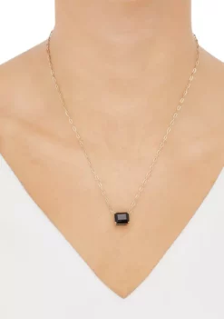 Promo 😍 Onyx Necklace in 10K Yellow Gold by Belk & Co. ⭐ -DealsBelk & Co. Store Belk 7762
