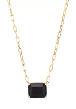 Promo 😍 Onyx Necklace in 10K Yellow Gold by Belk & Co. ⭐ -DealsBelk & Co. Store Belk 7763