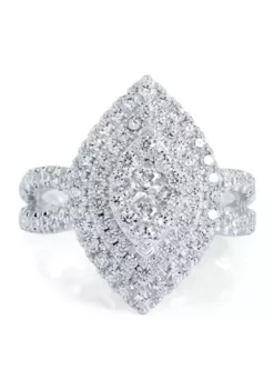 New โค๏ธ 1.5 ct. t.w. Diamond Ring in 10K White Gold by Belk & Co. โ