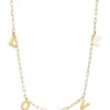 Cheapest 🥰 Dangle Love Station Necklace in 10K Yellow Gold by Belk & Co. 🎁