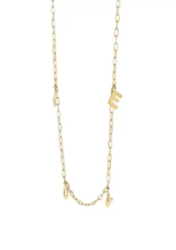 Cheapest 🥰 Dangle Love Station Necklace in 10K Yellow Gold by Belk & Co. 🎁 -DealsBelk & Co. Store Belk 7796
